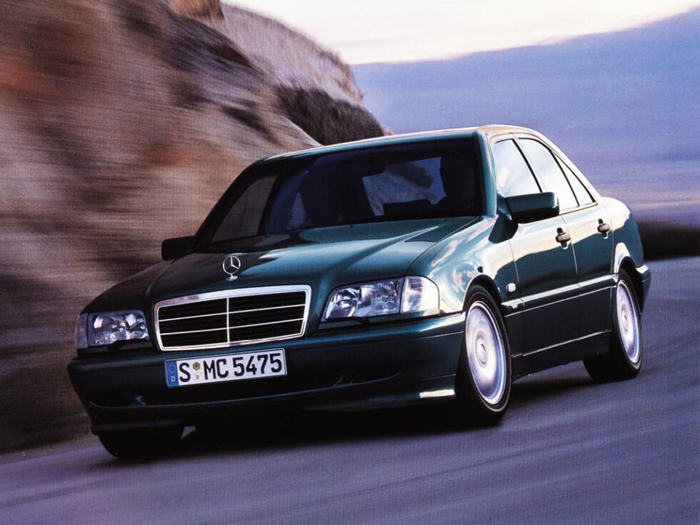 Коврики текстильные "Комфорт" для Mercedes-Benz C-Class I (седан / W202) 1994 - 2000, черные, 4шт.